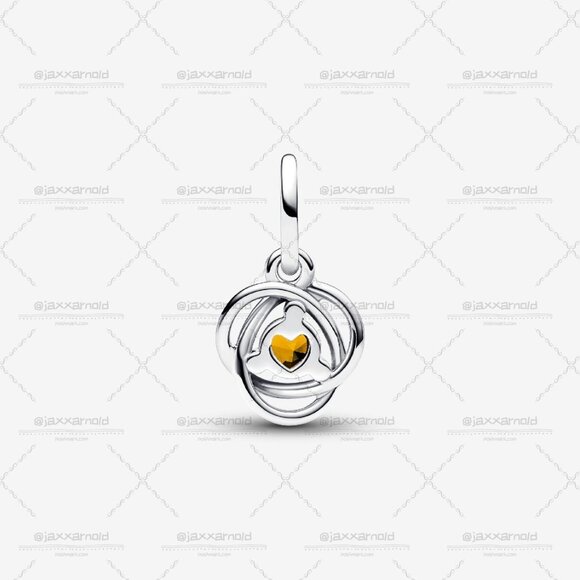 Pandora Honey Eternity Circle Dangle Charm - Picture 2 of 6